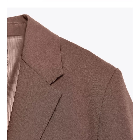 Zara NWT belted brown oversized blazer - Picture 4 of 12